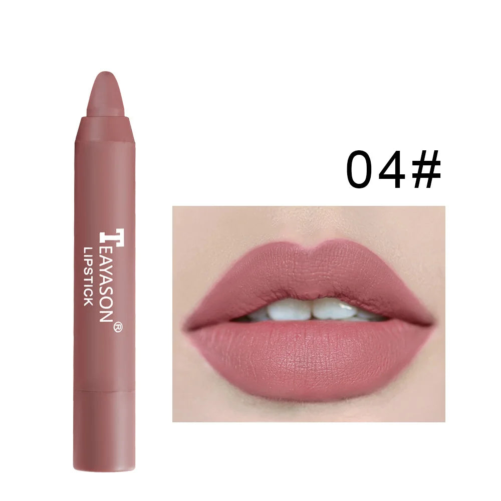 Matte Lipstick Easy Coloring Non-Stick Cup Long-Lasting Comfortable Wear Lip Makeup for Women