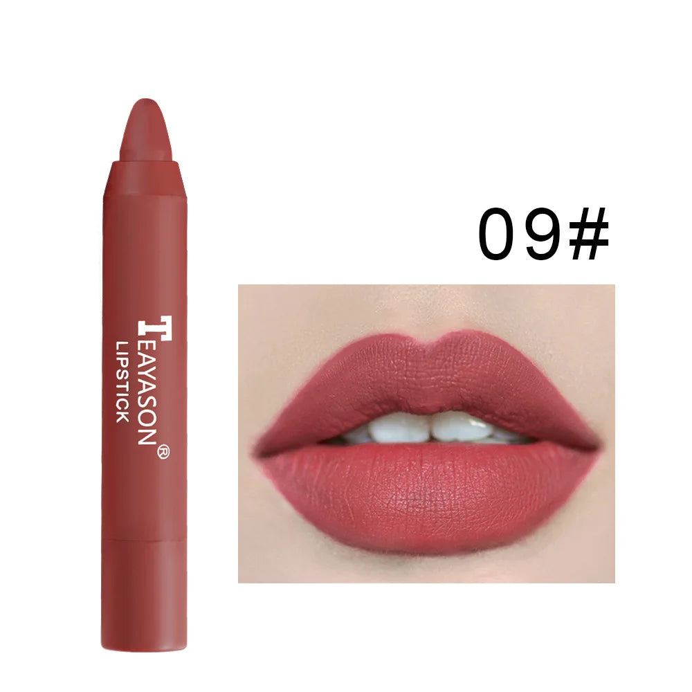 Matte Lipstick Easy Coloring Non-Stick Cup Long-Lasting Comfortable Wear Lip Makeup for Women