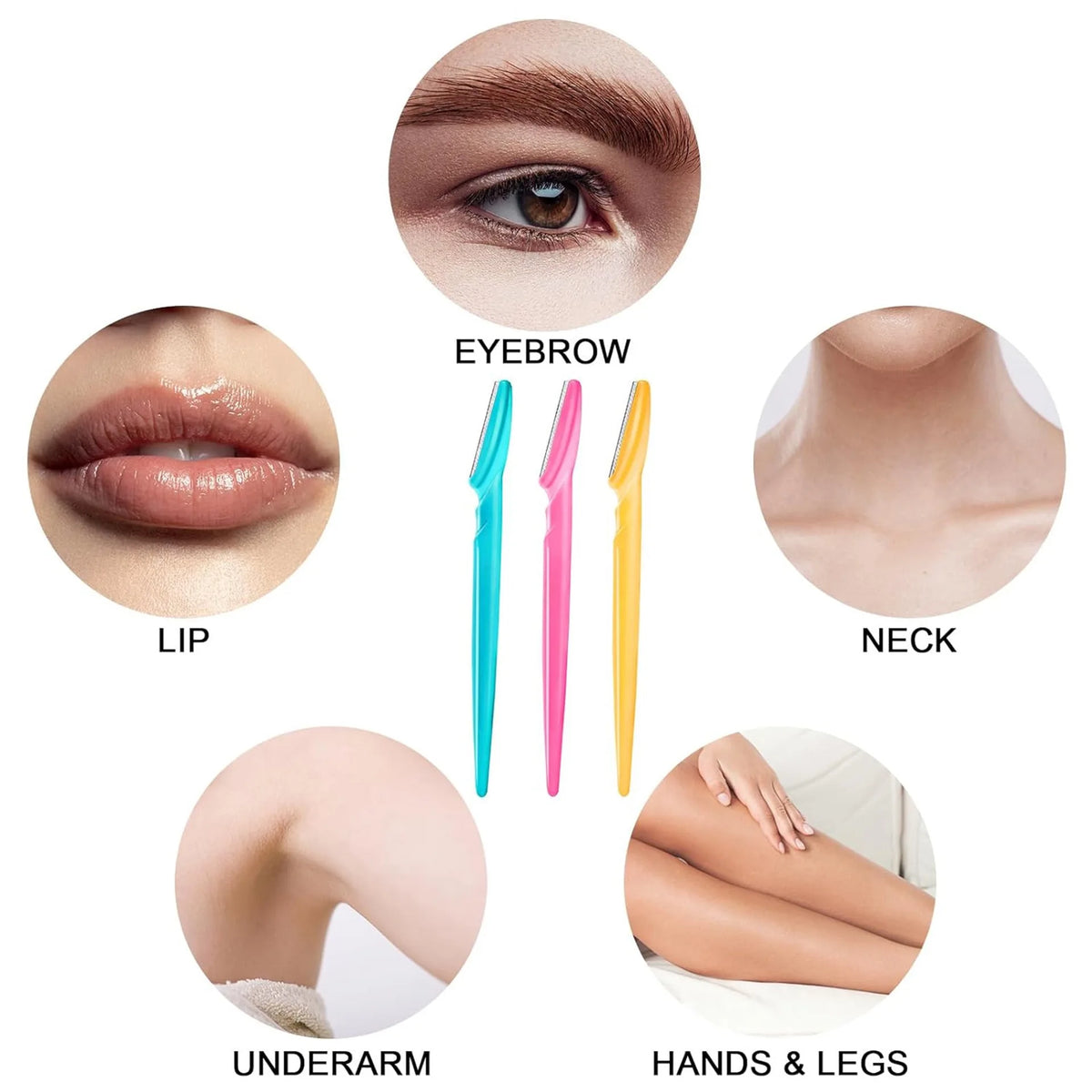 5/10/30/40pcs Eyebrow Razors Kit Facial Eye Brow Trimmer Multifunction Facial Hair Removal Tool with Container Safety Beauty