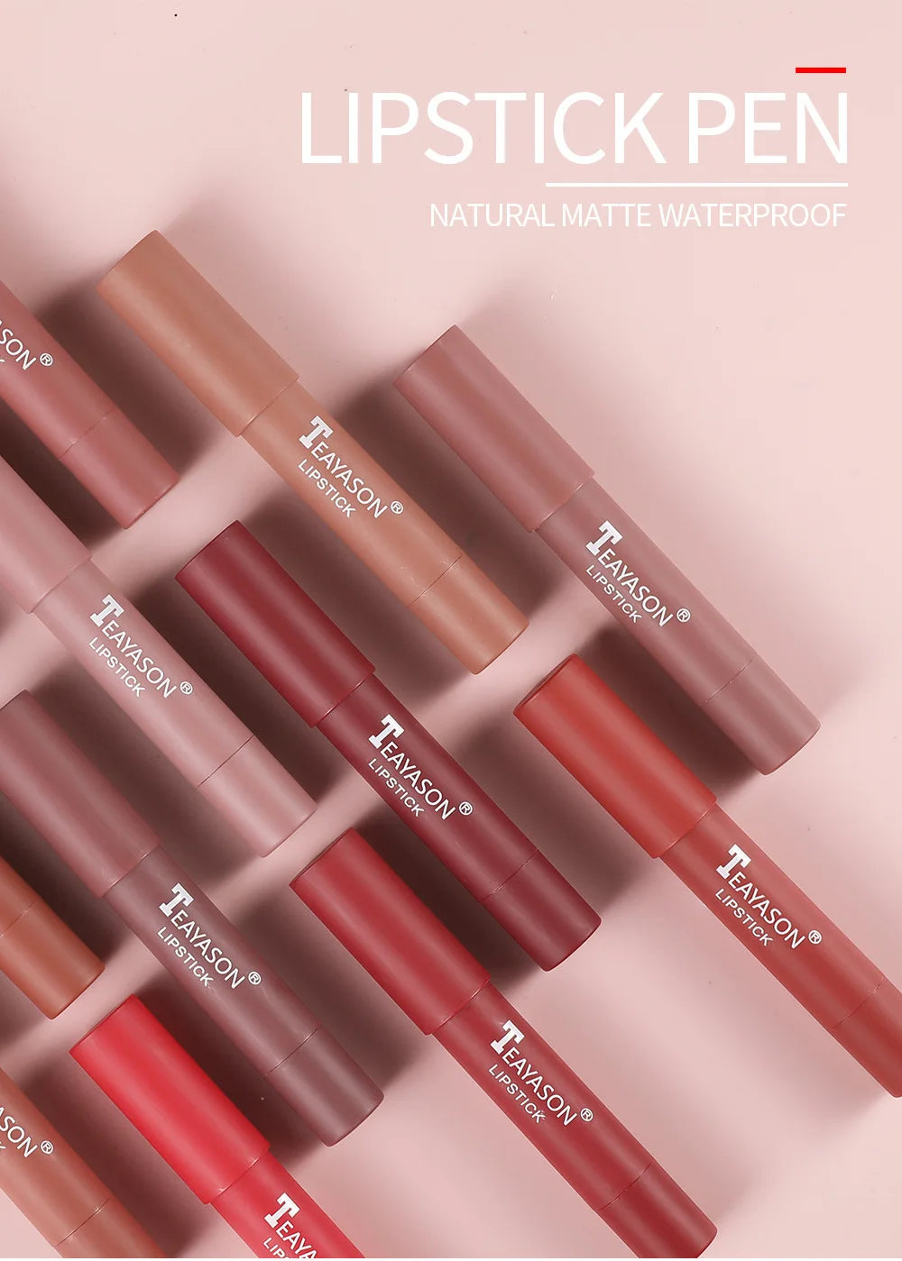 Matte Lipstick Easy Coloring Non-Stick Cup Long-Lasting Comfortable Wear Lip Makeup for Women