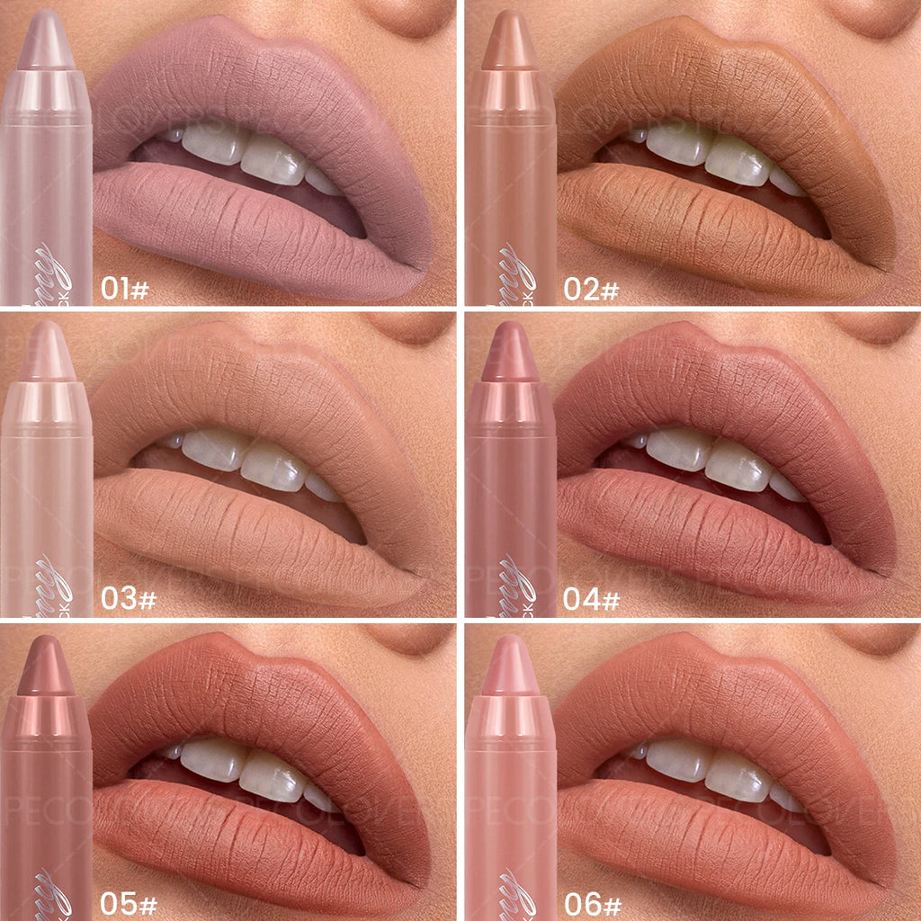 [1PC Matte Lipstick, Nude Natural] Waterproof & Sweatproof - Daily Makeup & Date Makeup, Perfect Valentine's Day Gift