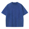 Washed And Distressed 230g Heavyweight Cotton Short Sleeved T-shirt Versatile Men Women Summer Solid Color Loose T Shirts Top
