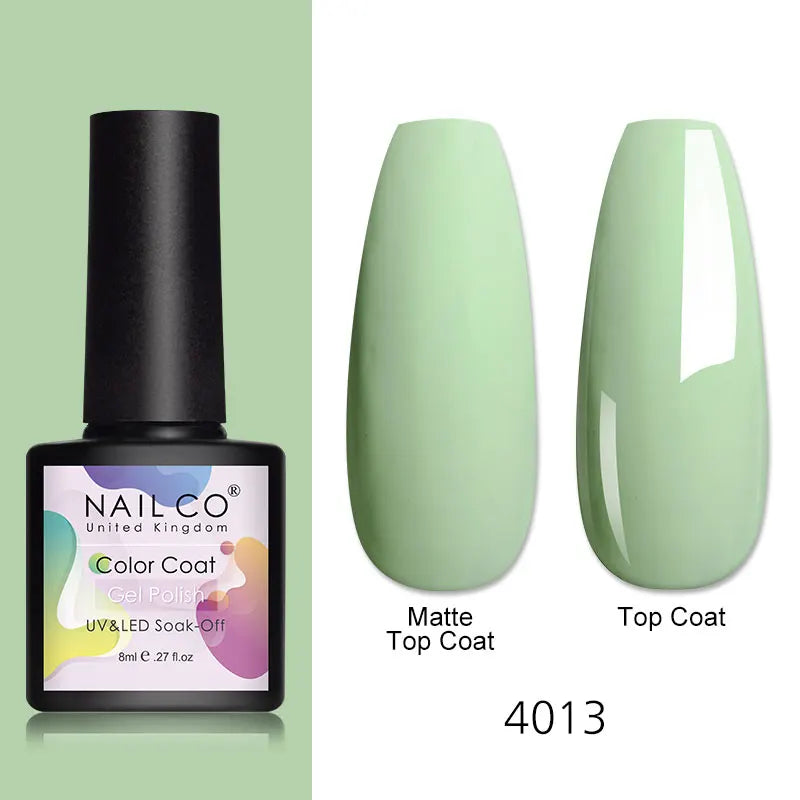 NAILCO 8ml Pink Red Colors Gel Nail Polish Nail Art Varnishes Gel Lacquer Coat LED Nails Manicure Design UV Gel Varnish Soak Off