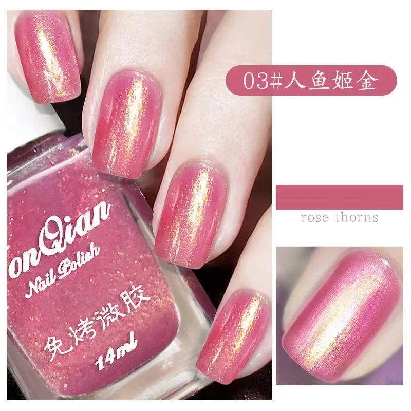 Nail Polish Female Lasting No Bake Can Not Peel Classic Show White Cherry Red Pearl White Transparent Nude Color