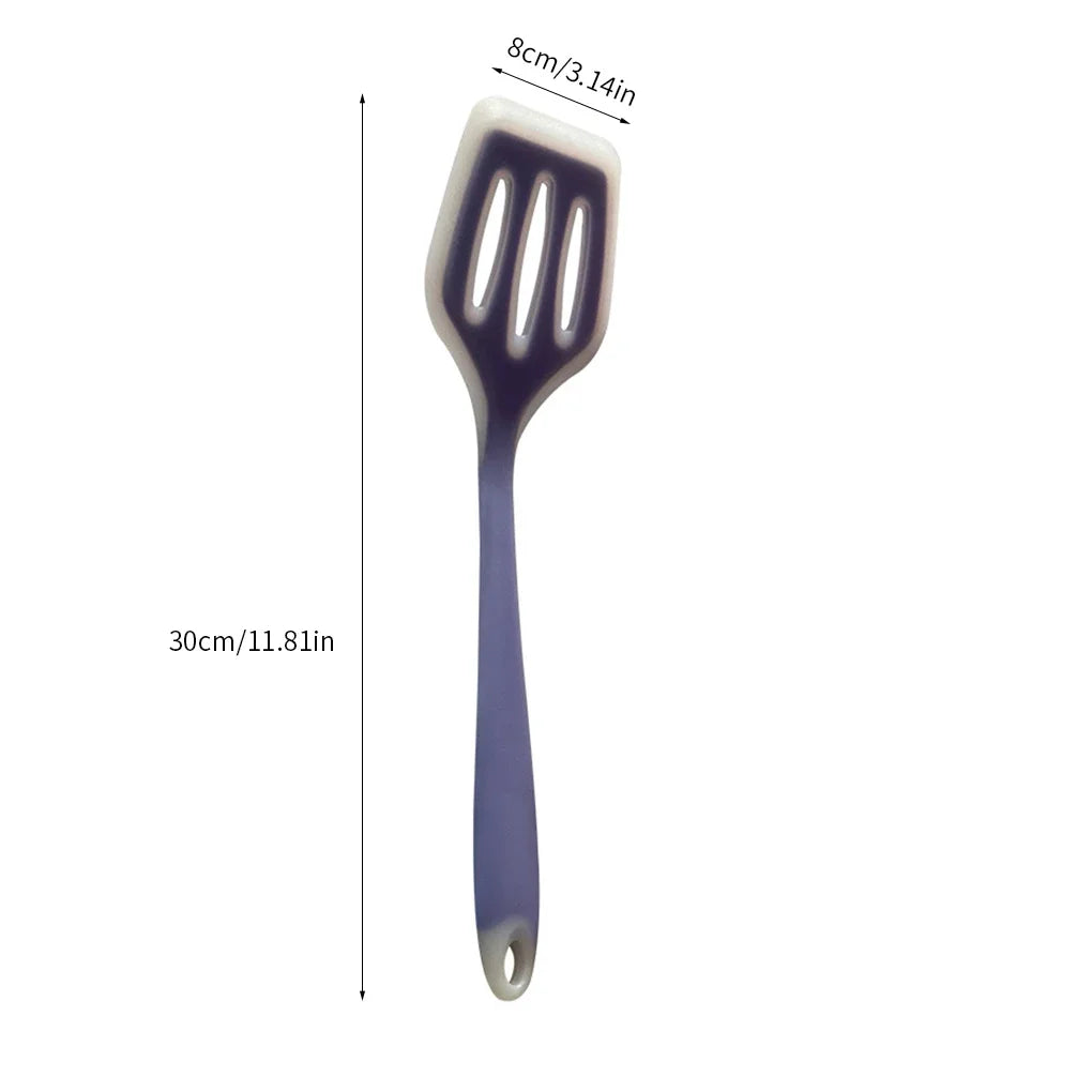 Color Silicone Kitchen Ware Non-stick Set Cooking Utensils Tools Egg Fish Frying Pan Scoop Fried Shovel Spatula Cooking Utensils