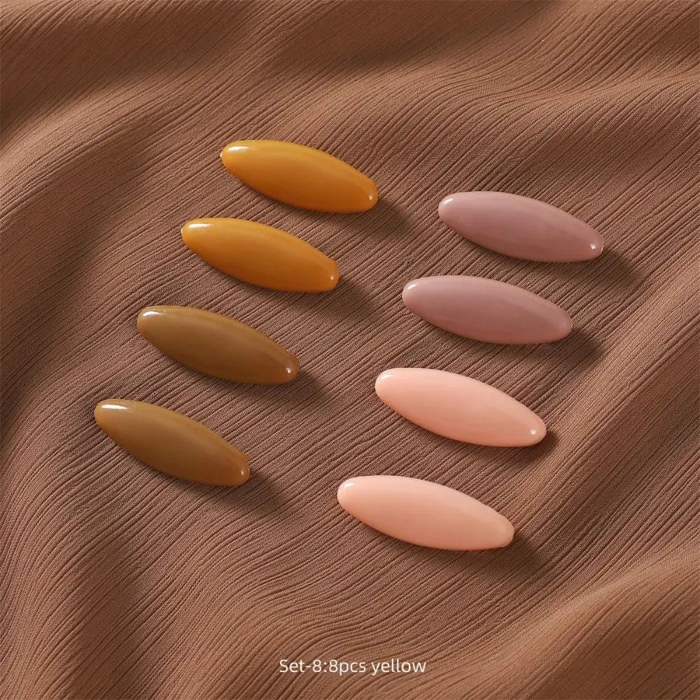 New 8pcs/set New Solid Color Plastic Brooch Needle Elegantly Scarf Accessory Safety Pin Fix Scarf Hijab Brooch