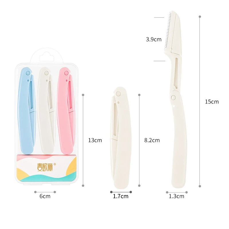 Face Razor Eyebrow Trimmer Ladies Eyebrow Knife Facial Shaver Blades Hair Remover For Women Professional Beauty Tools