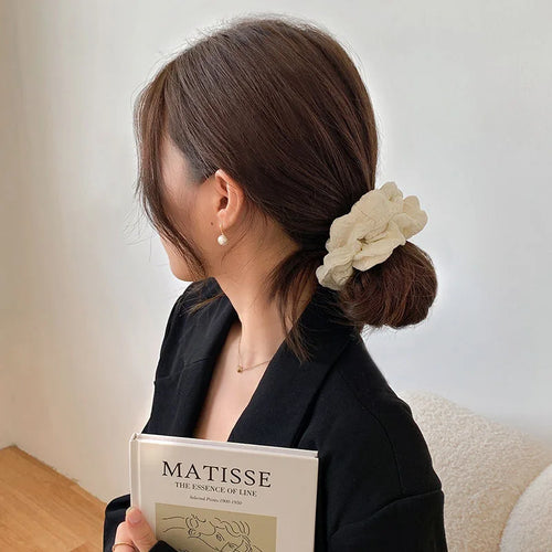 1/6 Pcs Womens Hair Scrunchies Solid Color Simple Fashionable Versatile Elegant Loose Hair Ties Elasticity Hair Accessories Girl