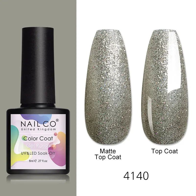 NAILCO 8ml Pink Red Colors Gel Nail Polish Nail Art Varnishes Gel Lacquer Coat LED Nails Manicure Design UV Gel Varnish Soak Off