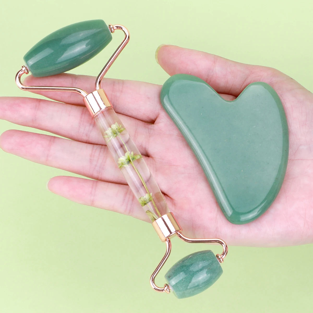 Gua Sha&Jade Roller Set Natural Jade Massager For Face Neck Body Care Beauty Health Skin Care Tools Facial Slim Lift Scraping