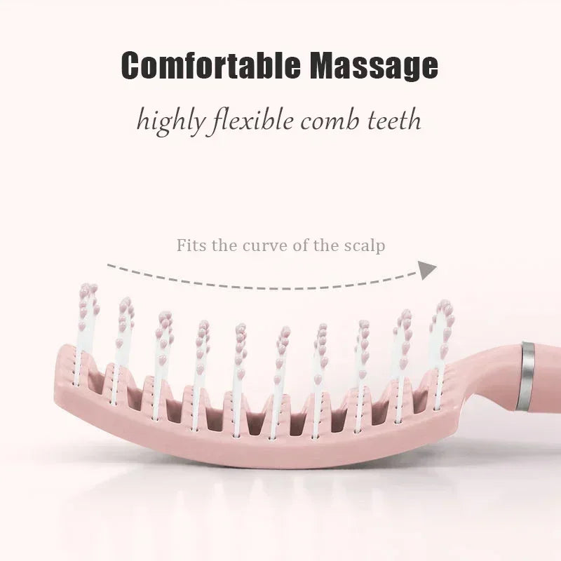 Detangling Hair Brush Hollow Scalp Massage Comb Hairdressing Wide Tooth Hair Comb Wet Curly Massage Brush Barber Styling Tools