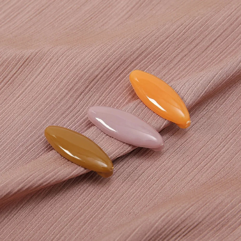 New 8pcs/set New Solid Color Plastic Brooch Needle Elegantly Scarf Accessory Safety Pin Fix Scarf Hijab Brooch