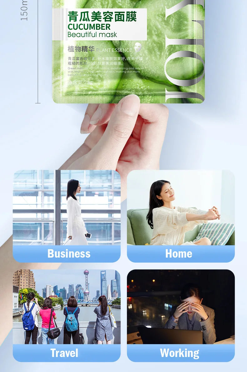Fruit Moisturizing Facial Mask 5pcs skincare Whitenting Hydrating Anti-aging Facial Masks Face Masks