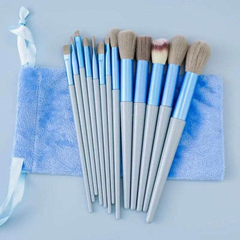 13 Pcs Professional Makeup Brush Set with Accessories for Combination Skin Soft Brushes Suitable for Beginners Beauty Kit