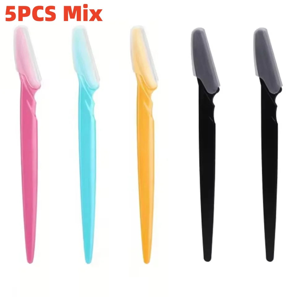 5/10/30/40pcs Eyebrow Razors Kit Facial Eye Brow Trimmer Multifunction Facial Hair Removal Tool with Container Safety Beauty