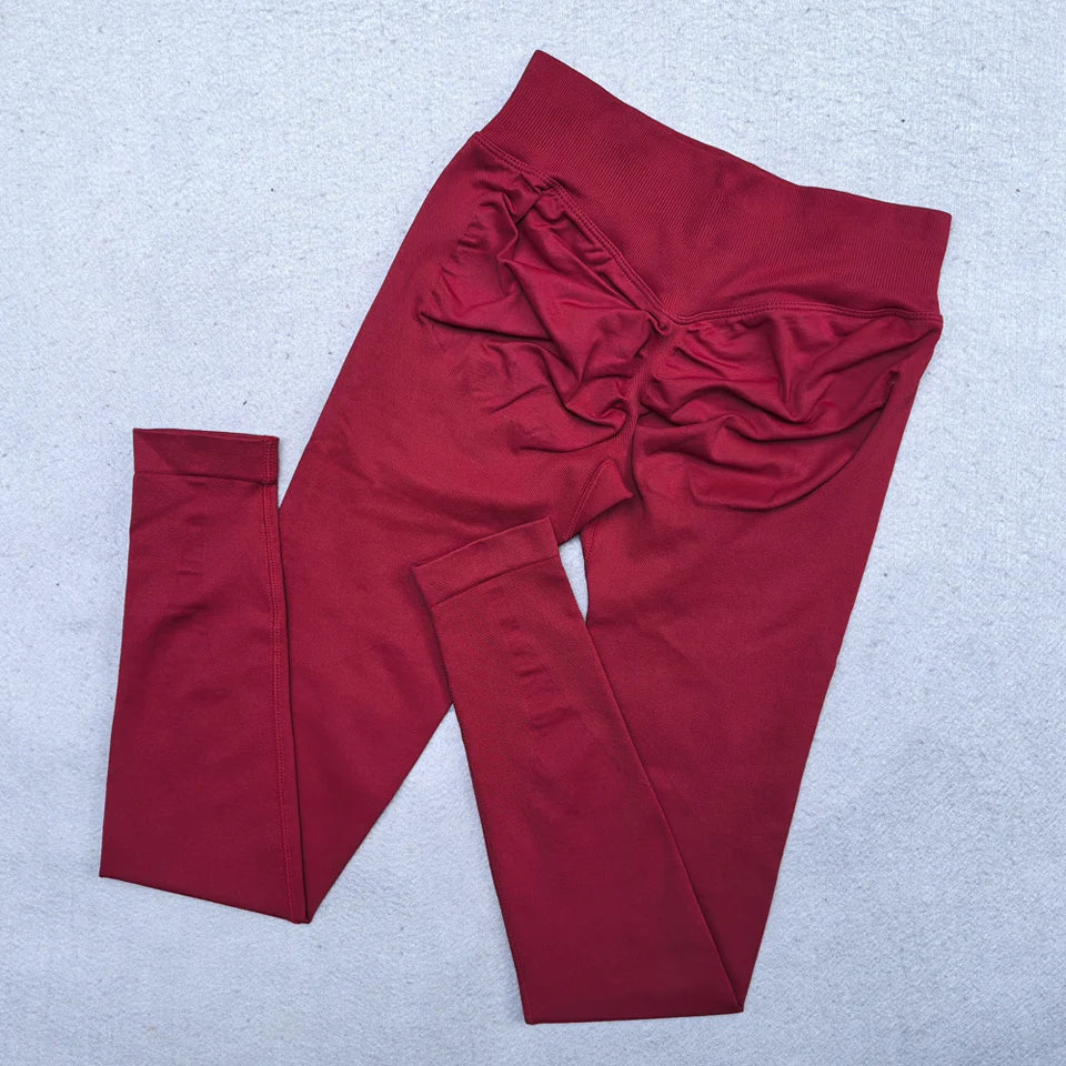 New Seamless Yoga Legging for Women Scrunch Butt Lifting Gym Legging Workout Yoga Pants Low Ribbed Waistband Sports Tights