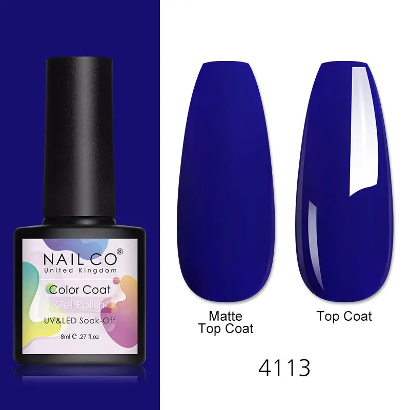 NAILCO 8ml Pink Red Colors Gel Nail Polish Nail Art Varnishes Gel Lacquer Coat LED Nails Manicure Design UV Gel Varnish Soak Off