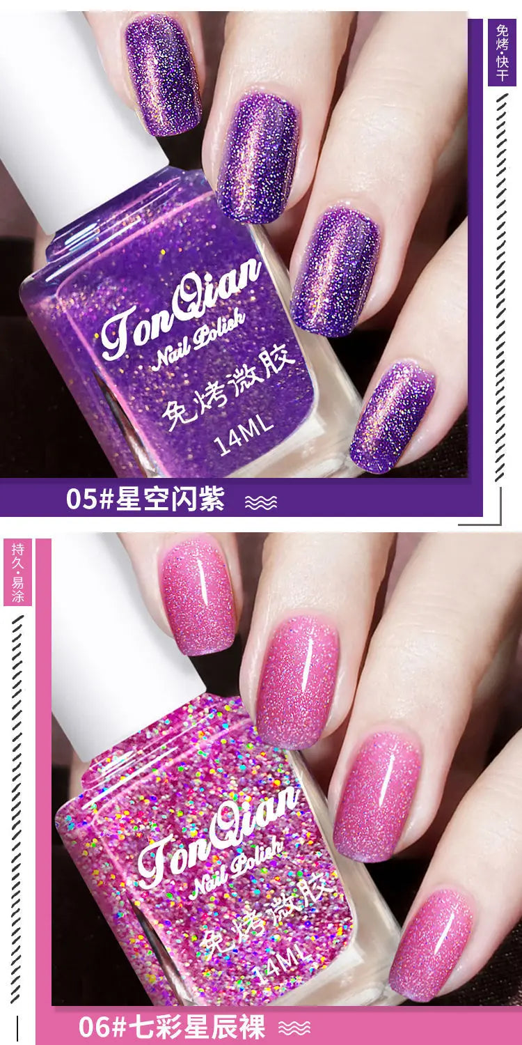 Nail Polish Female Lasting No Bake Can Not Peel Classic Show White Cherry Red Pearl White Transparent Nude Color