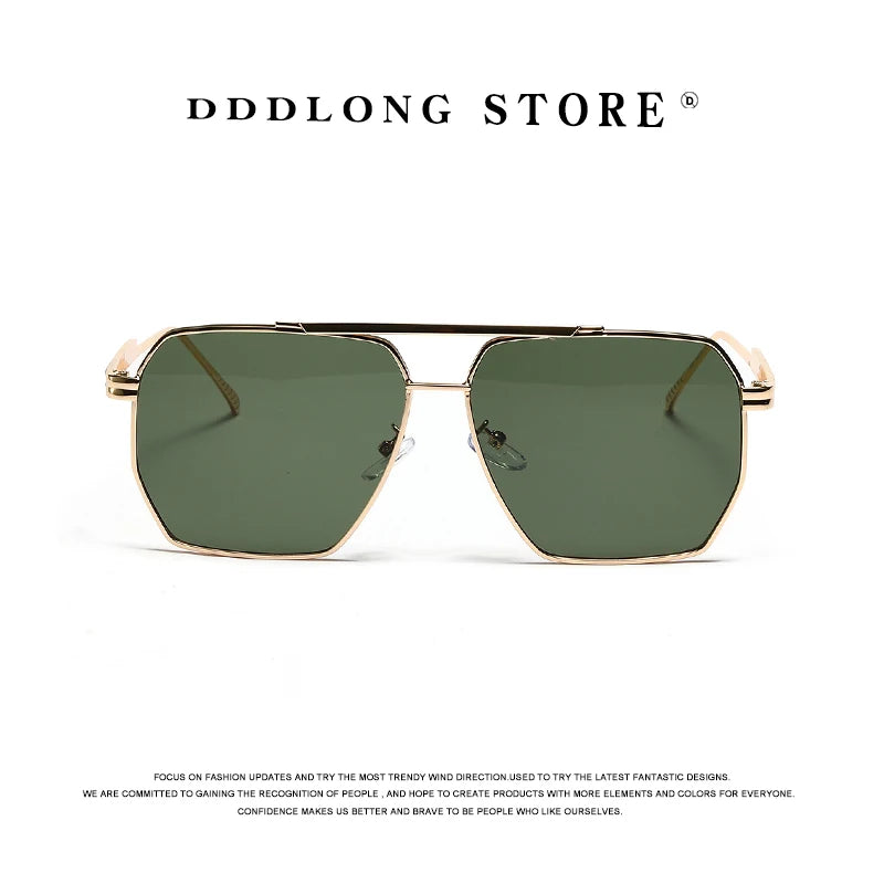 DDDLONG Retro Fashion Sunglasses Women Men Metal Sun Glasses Classic Vintage UV400 Outdoor D135