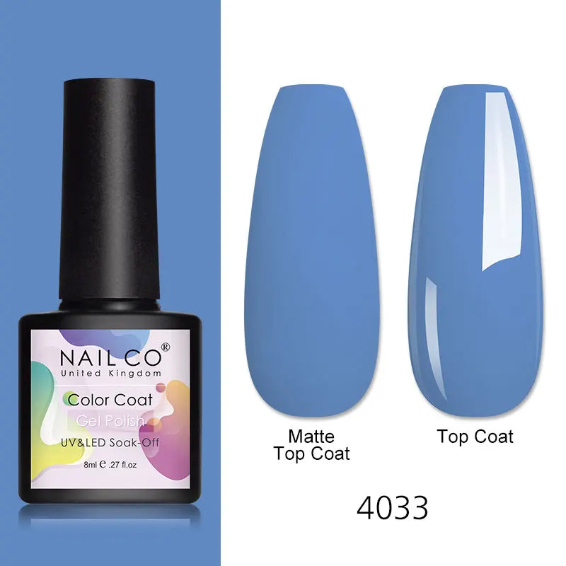 NAILCO 8ml Pink Red Colors Gel Nail Polish Nail Art Varnishes Gel Lacquer Coat LED Nails Manicure Design UV Gel Varnish Soak Off