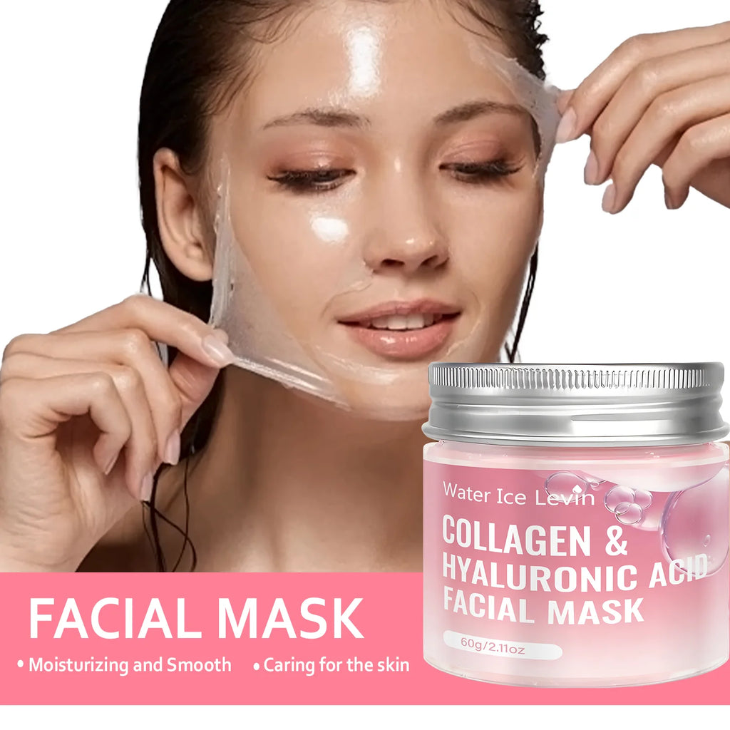 Collagen & Hyaluronic Acid Facial Mask – Firming Moisturizing Face Mask with Niacinamide, Anti Aging Skin Care – 60g