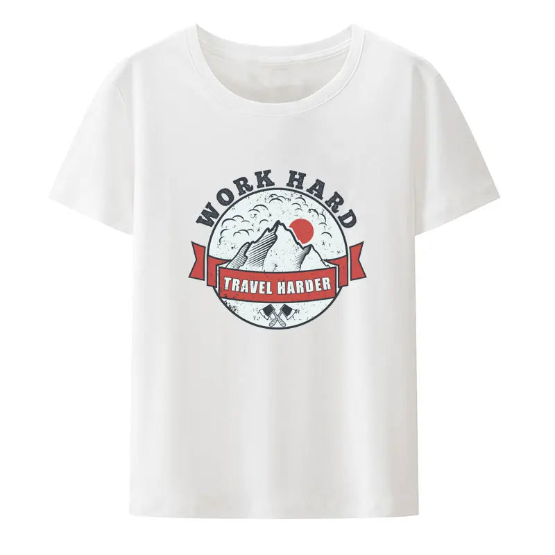 Travel Is My Therapy Adventure and Travel Print T Shirt Street Fashion T-shirt Classic Cartoon Trending Gym New Arrival Summer