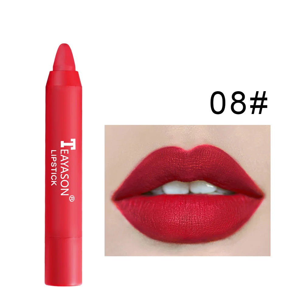 Matte Lipstick Easy Coloring Non-Stick Cup Long-Lasting Comfortable Wear Lip Makeup for Women