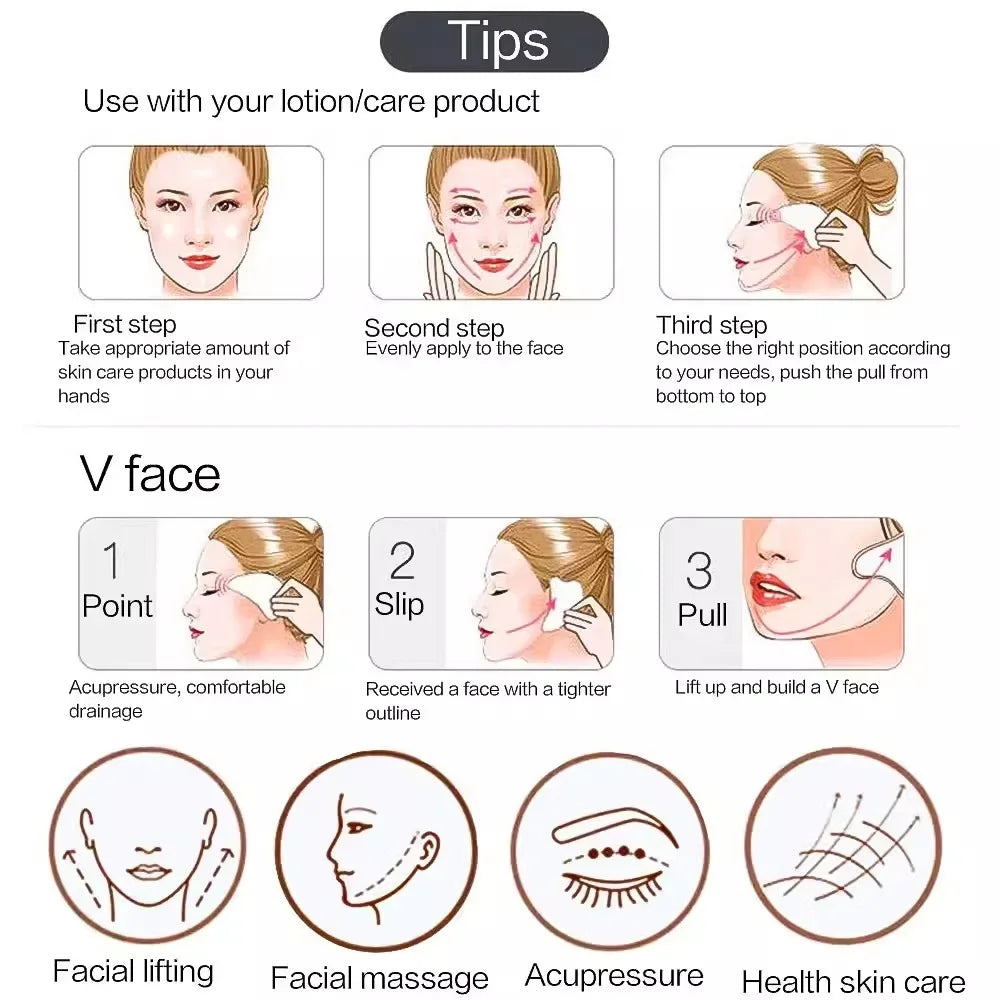 3pcs Set Resin Roller Massager for Face Body Gua Sha Face Care Beauty Health Massage Tool Roller Facial Massager Not Jade Stone