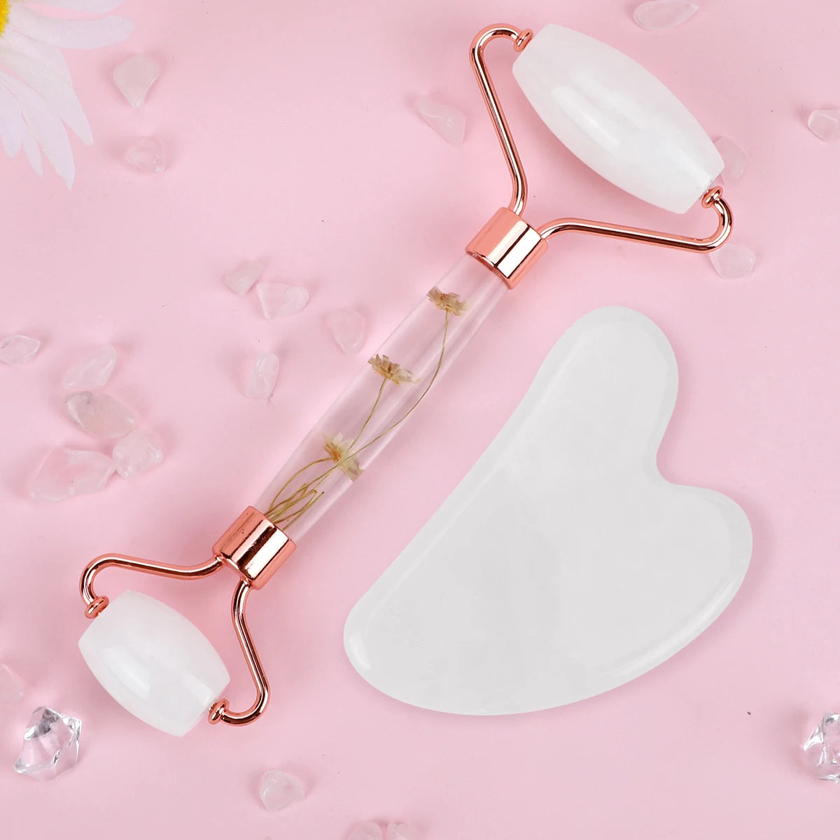 Gua Sha&Jade Roller Set Natural Jade Massager For Face Neck Body Care Beauty Health Skin Care Tools Facial Slim Lift Scraping