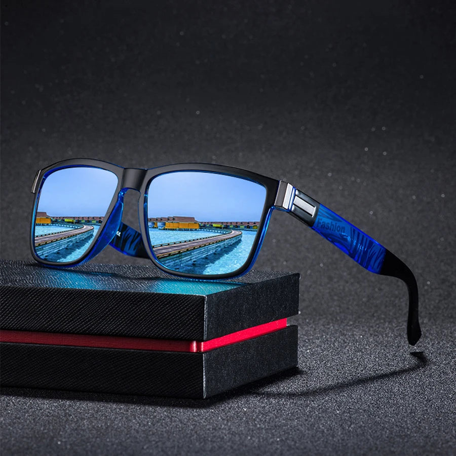 3PCS Fashion Classic Square UV400 Sunglasses Men Women Driving   Fishing Colorful Trendy Lightweight Outdoor Goggles