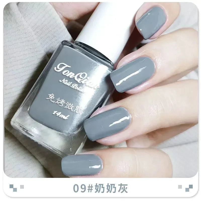 Nail Polish Female Lasting No Bake Can Not Peel Classic Show White Cherry Red Pearl White Transparent Nude Color