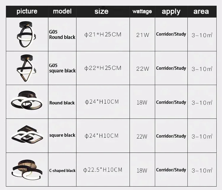 LED Strip Aisle Ceiling Lights Modern Minimalist Living Room Lamps For Balcony Entrance Staircase Home Decor Multiple shapes
