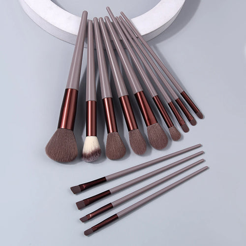 13PCS Professional Makeup Brush Set,for Foundation, Eyeshadow,Concealer&Blush,Complete Cosmetic Tool Kit for Beginners&Daily