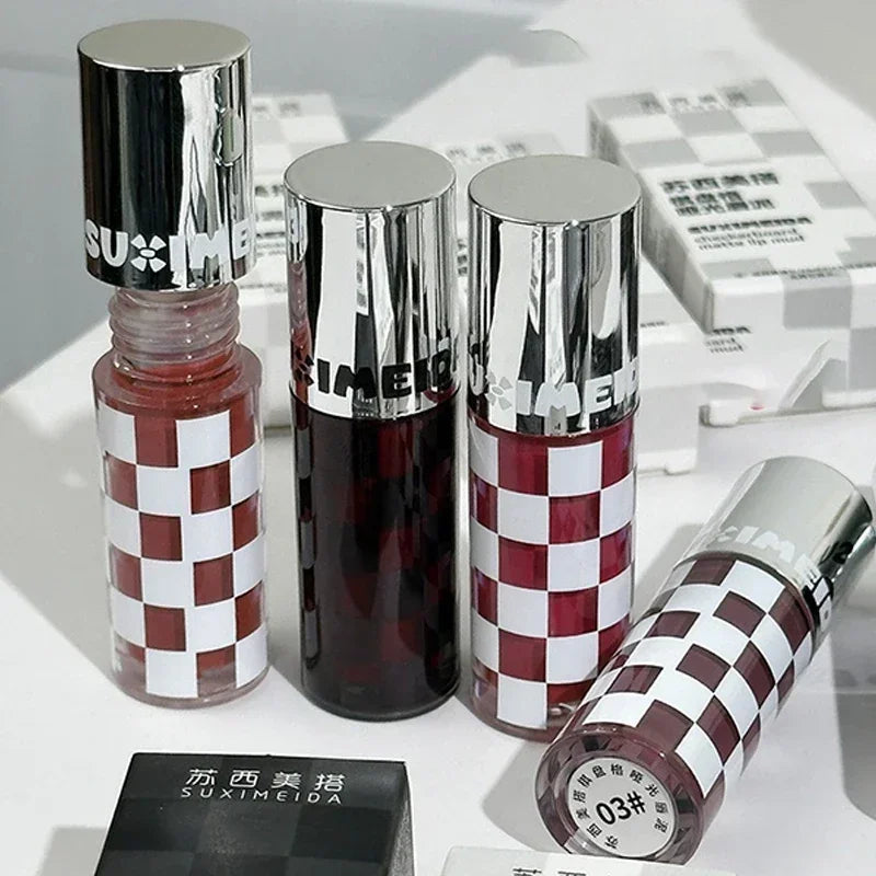 Matte Lipstick Punk Dark Red Lip Gloss Waterproof Lasting Smoky Nude Purple Matte Lipstick Natural Chocolates Lip Tint Makeup