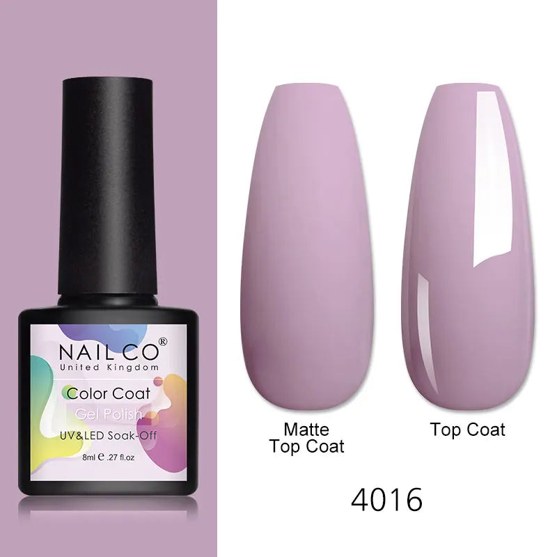 NAILCO 8ml Pink Red Colors Gel Nail Polish Nail Art Varnishes Gel Lacquer Coat LED Nails Manicure Design UV Gel Varnish Soak Off