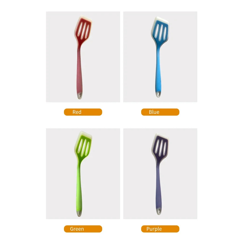 Color Silicone Kitchen Ware Non-stick Set Cooking Utensils Tools Egg Fish Frying Pan Scoop Fried Shovel Spatula Cooking Utensils