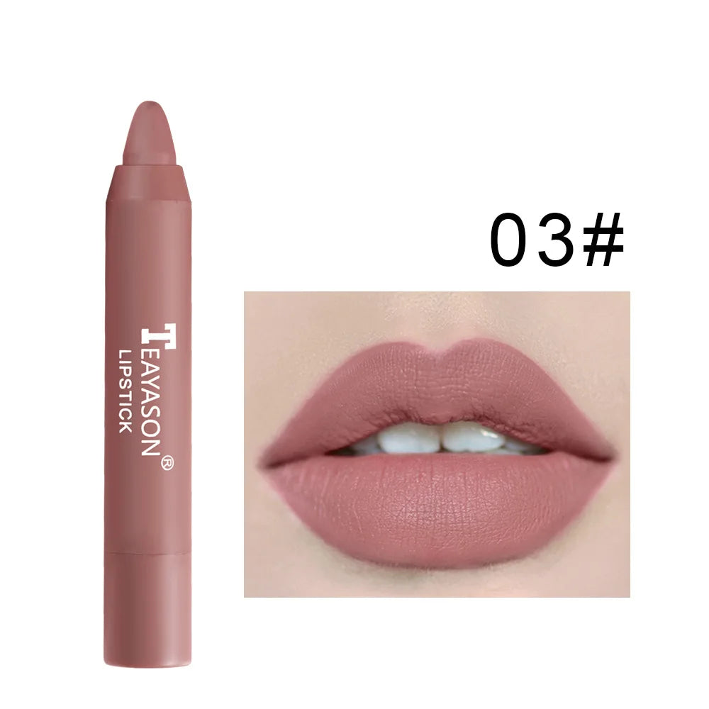 Matte Lipstick Easy Coloring Non-Stick Cup Long-Lasting Comfortable Wear Lip Makeup for Women