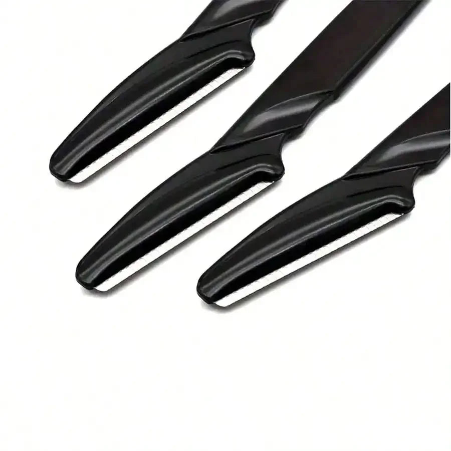 6/12pcs Eyebrow Razor Shaper Shavers Trimmers For Women And Men Face Hair Removers Multipurpose Exfoliating Face Razor Black