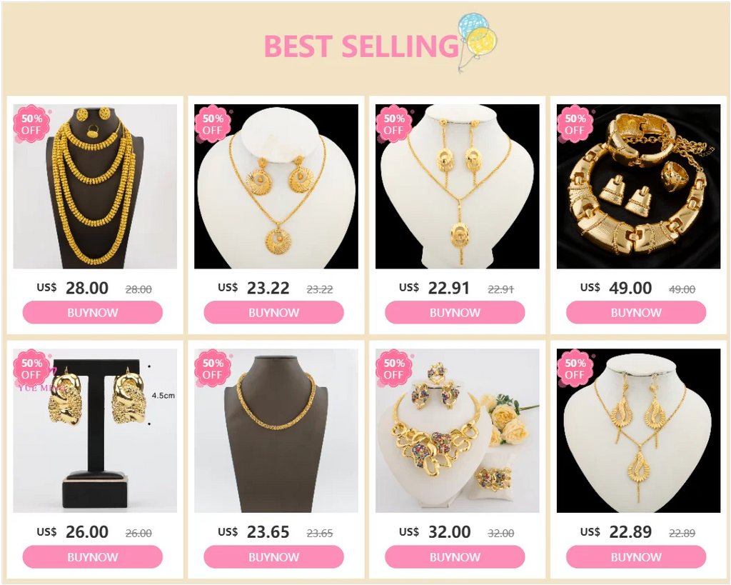 Ladies' Fashion Jewelry Set Necklace Earrings and Pendant Set Wedding Party Gift Fashion Accessories