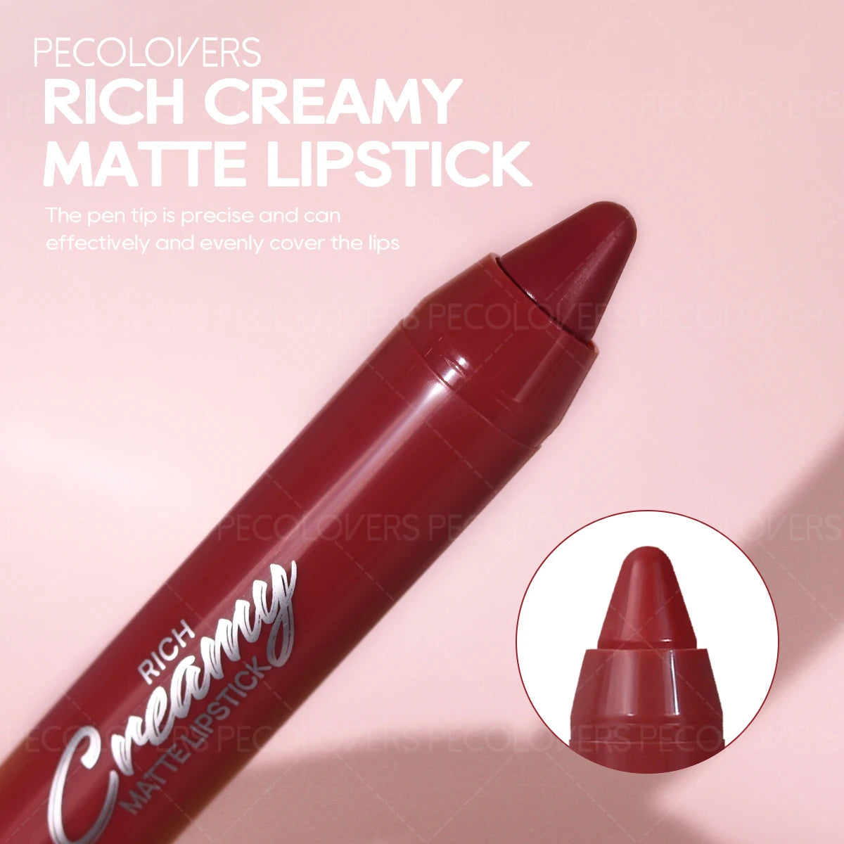 [1PC Matte Lipstick, Nude Natural] Waterproof & Sweatproof - Daily Makeup & Date Makeup, Perfect Valentine's Day Gift