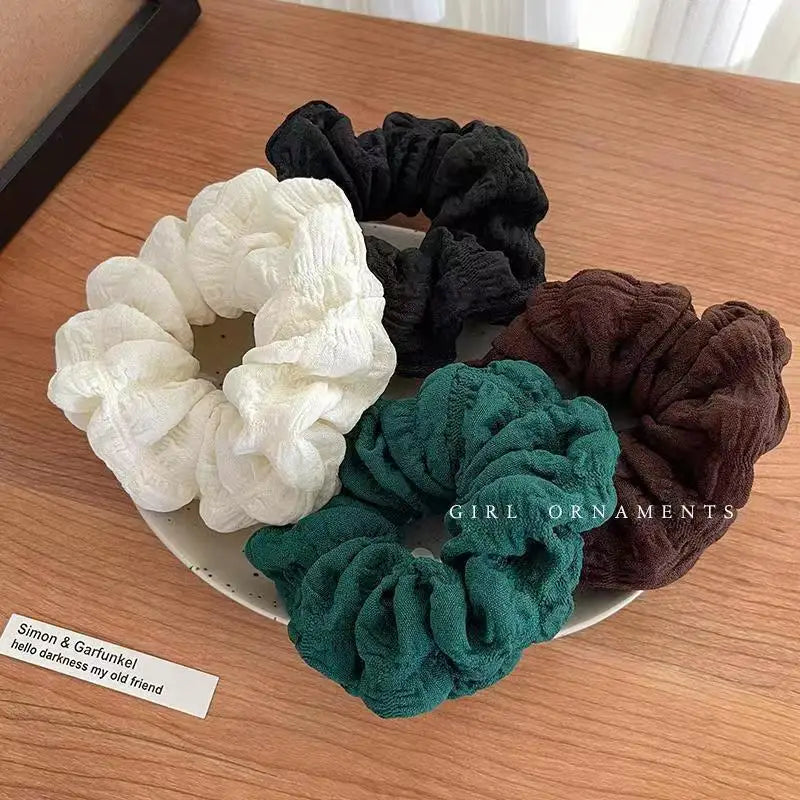 1/6 Pcs Womens Hair Scrunchies Solid Color Simple Fashionable Versatile Elegant Loose Hair Ties Elasticity Hair Accessories Girl