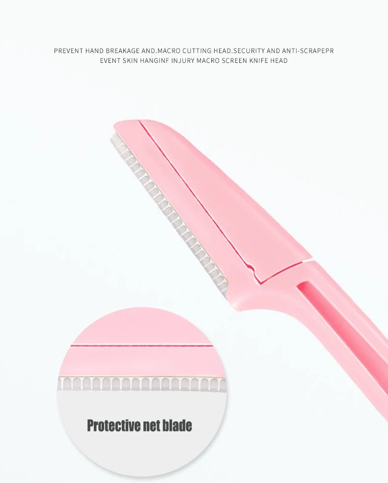 Face Razor Eyebrow Trimmer Ladies Eyebrow Knife Facial Shaver Blades Hair Remover For Women Professional Beauty Tools
