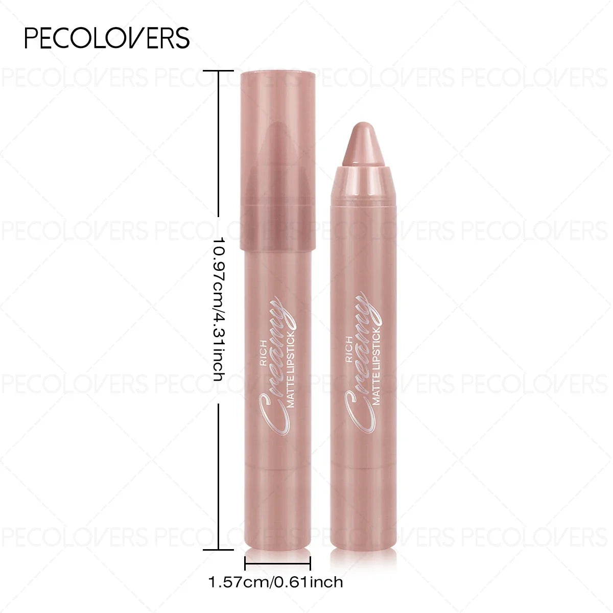 [1PC Matte Lipstick, Nude Natural] Waterproof & Sweatproof - Daily Makeup & Date Makeup, Perfect Valentine's Day Gift