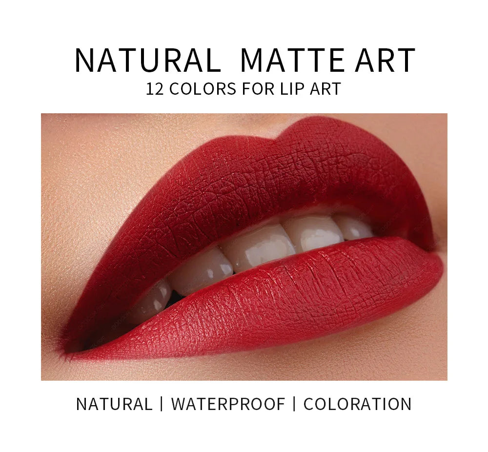 Matte Lipstick Easy Coloring Non-Stick Cup Long-Lasting Comfortable Wear Lip Makeup for Women