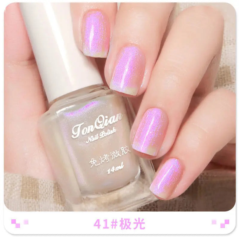 Nail Polish Female Lasting No Bake Can Not Peel Classic Show White Cherry Red Pearl White Transparent Nude Color