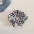 1PC New Style Floral Scrunchies For Women Elegant Ribbed Hair Ties Fashion Hair Accessories For Daily Wear