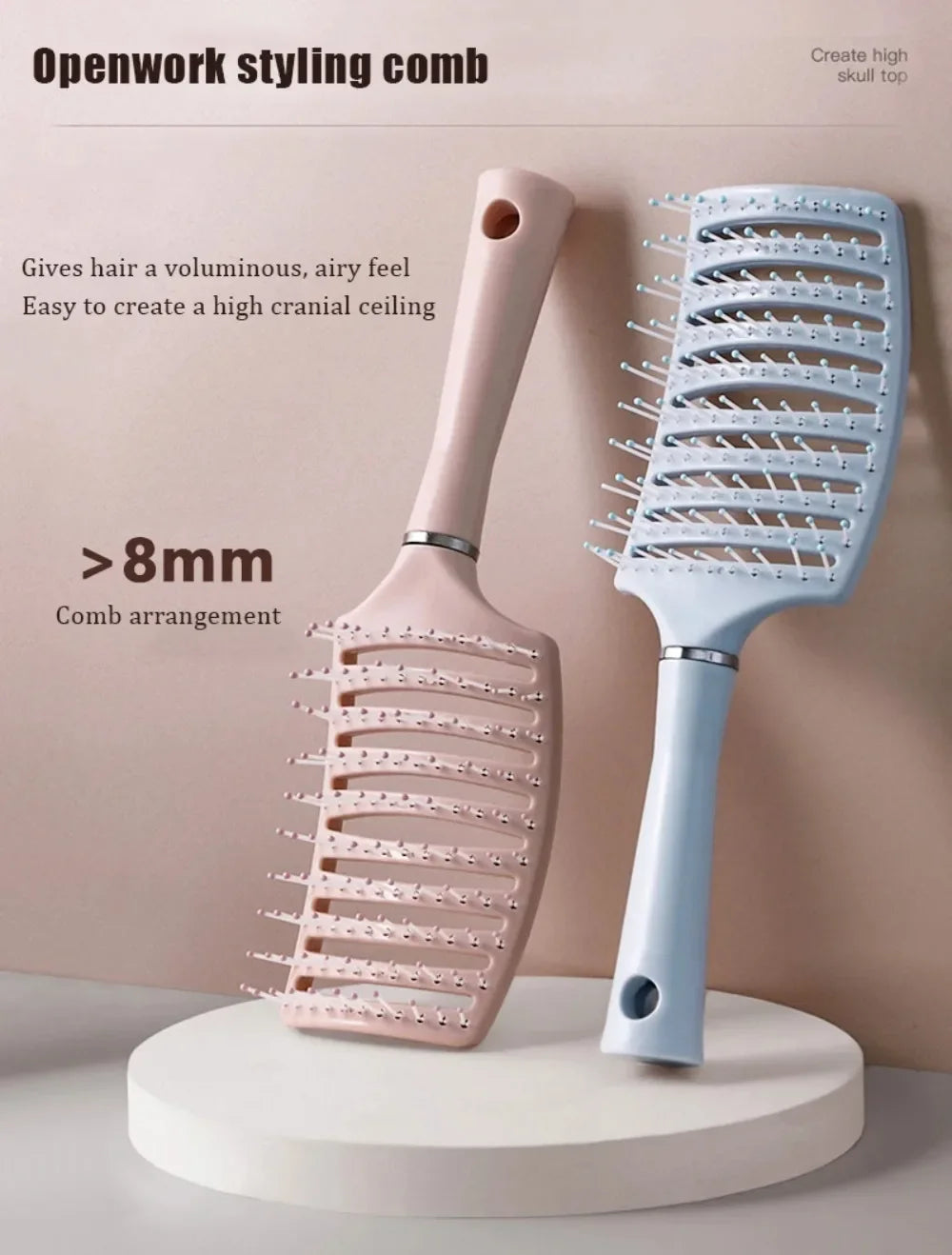 Detangling Hair Brush Hollow Scalp Massage Comb Hairdressing Wide Tooth Hair Comb Wet Curly Massage Brush Barber Styling Tools