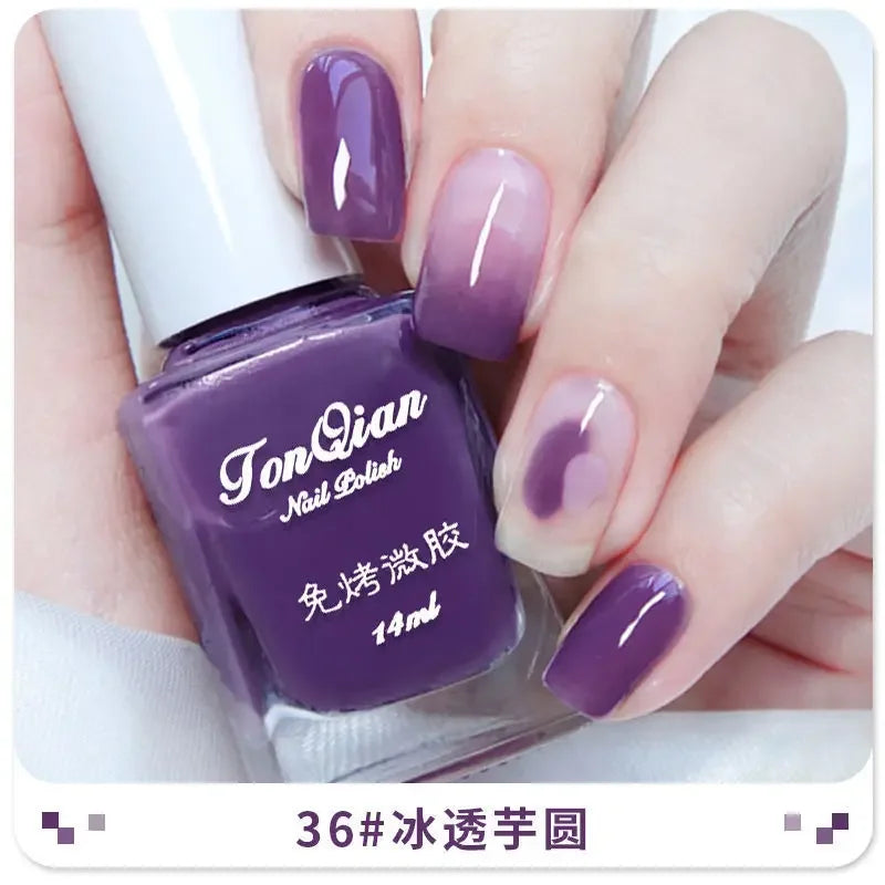 Nail Polish Female Lasting No Bake Can Not Peel Classic Show White Cherry Red Pearl White Transparent Nude Color