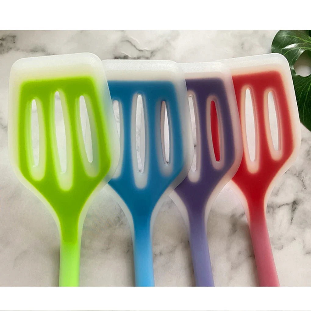 Color Silicone Kitchen Ware Non-stick Set Cooking Utensils Tools Egg Fish Frying Pan Scoop Fried Shovel Spatula Cooking Utensils