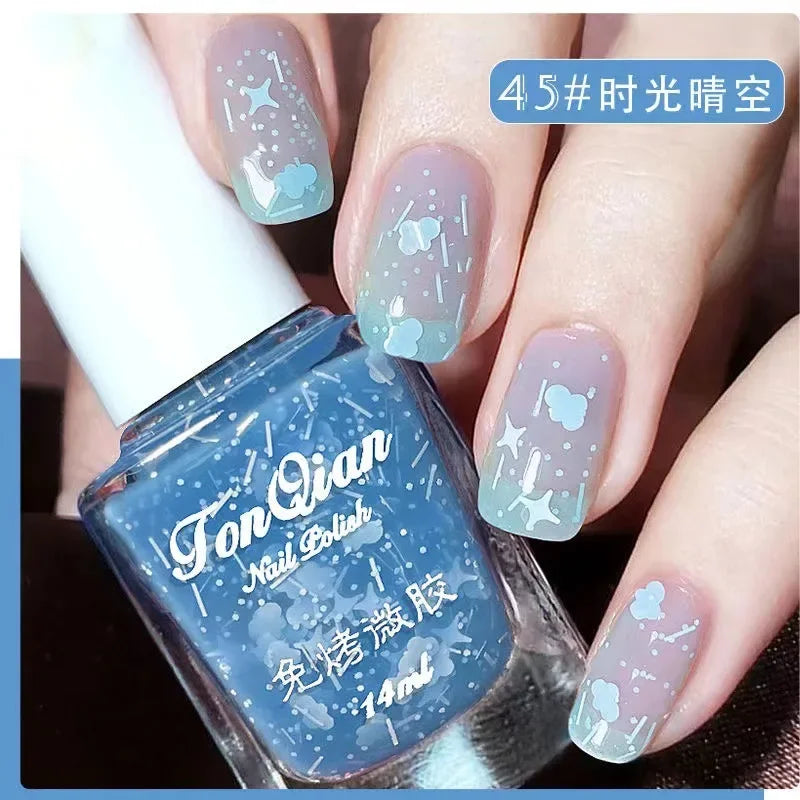 Nail Polish Female Lasting No Bake Can Not Peel Classic Show White Cherry Red Pearl White Transparent Nude Color
